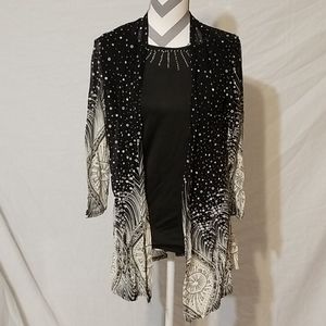 Black and cream womens blouse